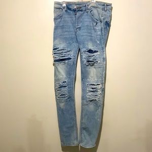 Light Blue Ripped H&M Skinny Jeans
